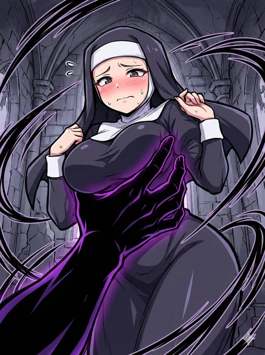 美しく、満月の下で立ち止まっている少女の姿