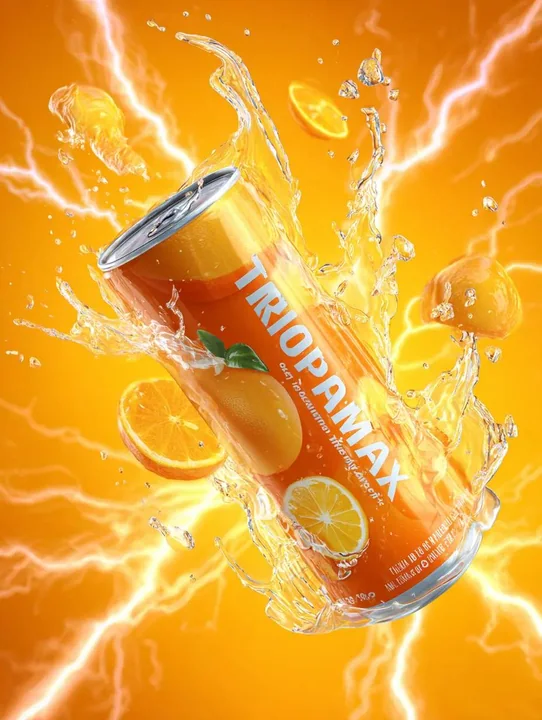 霓虹青苹果能量饮料炫酷飞溅海报