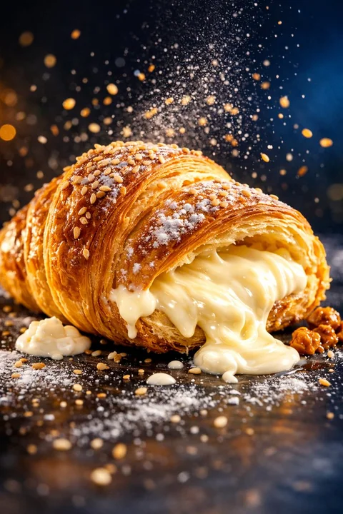 令人垂涎的焦糖奶油千层酥特写