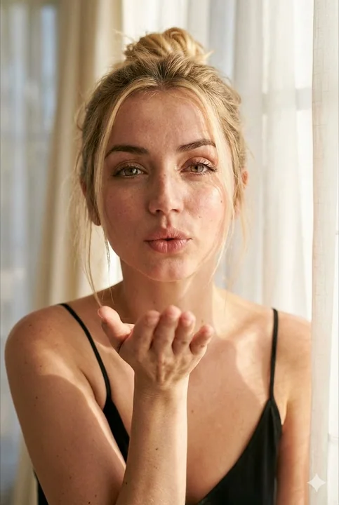 沐浴金色暖阳的空灵少女唯美飞吻