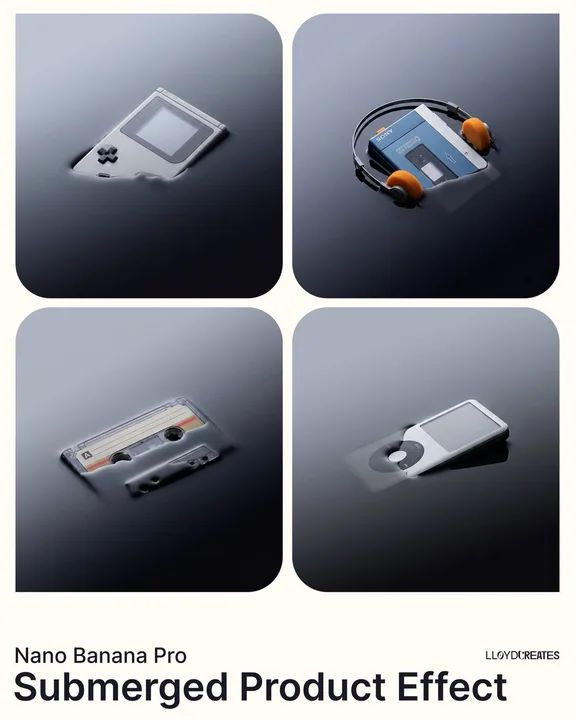 Underwater product commercial photography with ultimate clarity