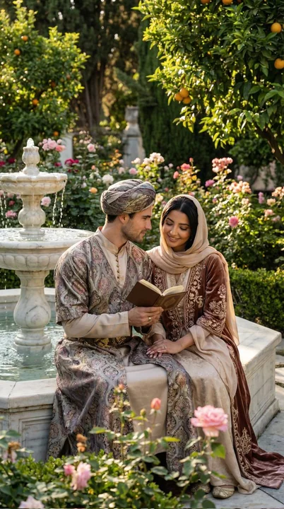 Romantic and beautiful moments of reciting poetry in the Ottoman Gardens