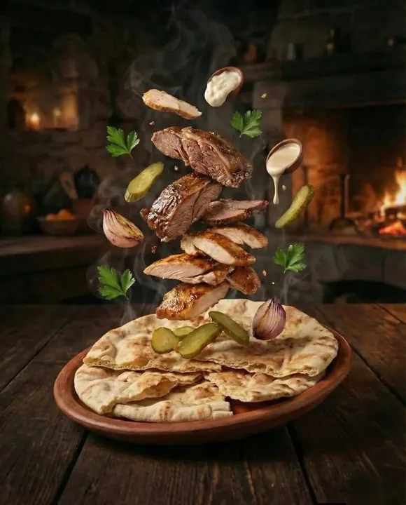 8K电影感悬浮解构中东美食艺术