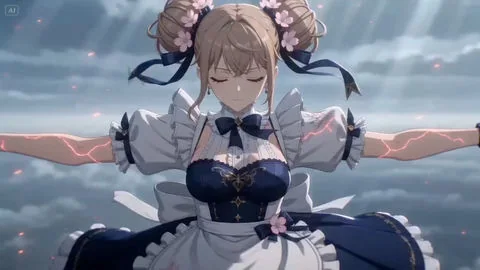 Ангел-девушка-механик, падающая с высоты