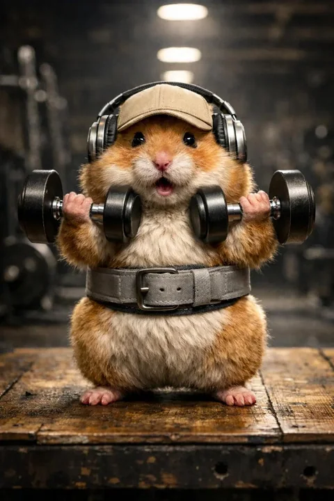 Show de fitness de cinéma d'une souris adorables en hyper-réaliste