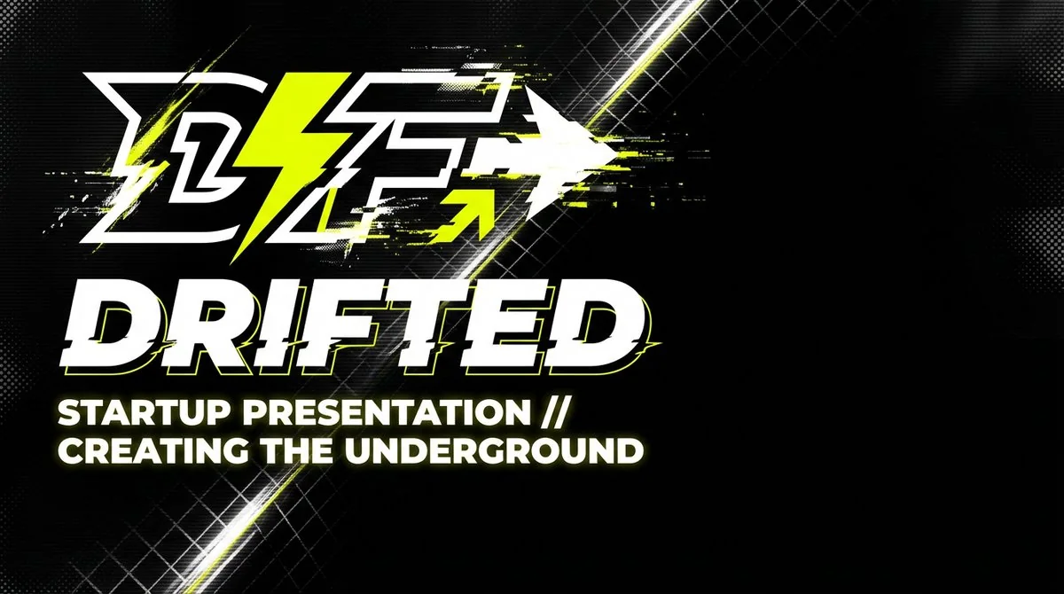 High-end minimalist startup pitch cover visual