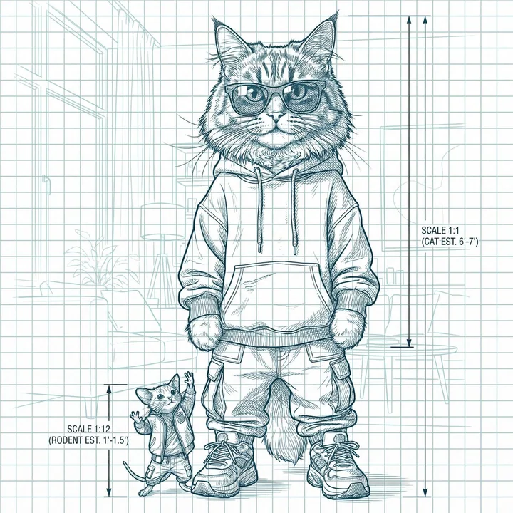 Retro Engineering Blueprint Style Analysis