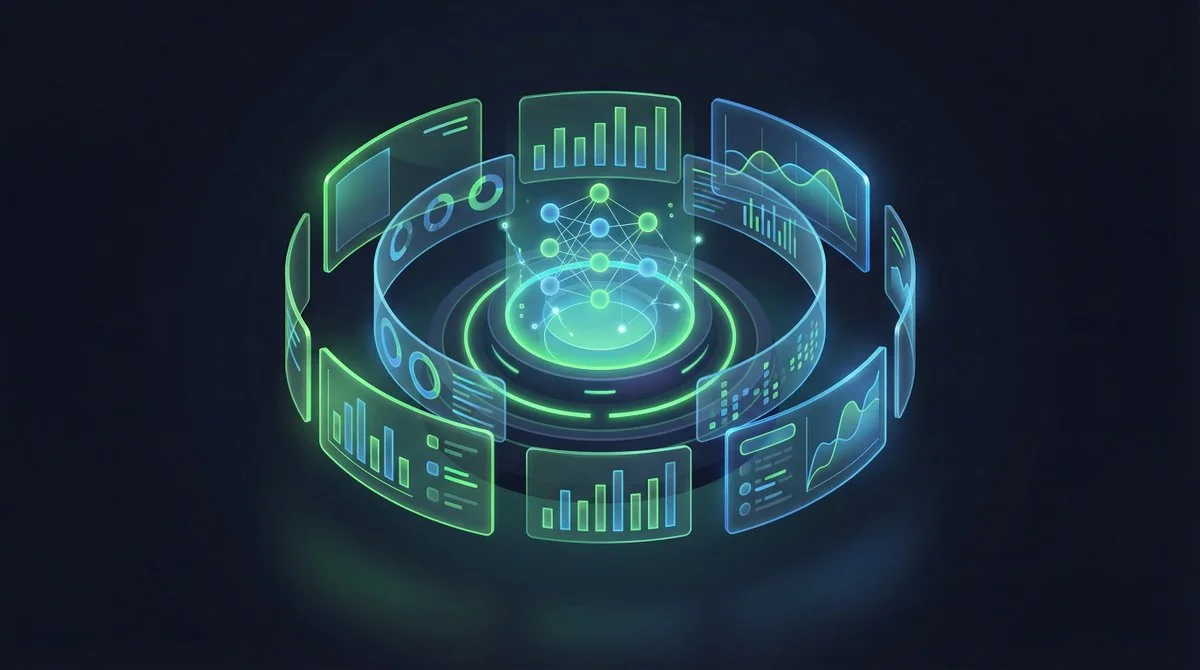 霓虹暗黑风未来科技立体插画