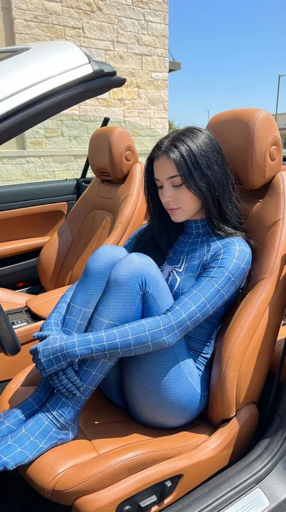 Lazy Afternoon Superheroine in a Luxury Car