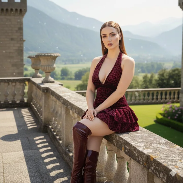 安娜的红色丝绒复古别墅大片