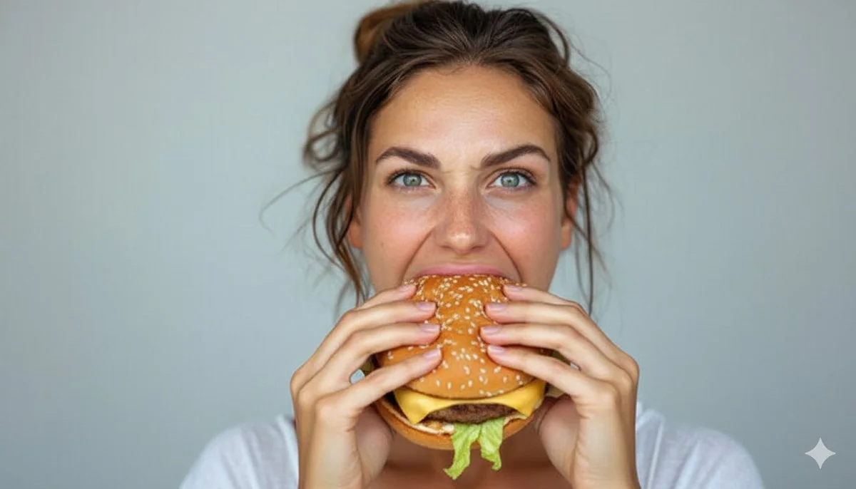 贪吃少女暴风吸入大汉堡