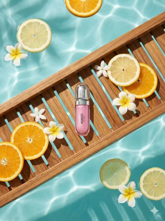 Эстетика фотографии с роскошным спа-бассейном, лежащим на плоской поверхности