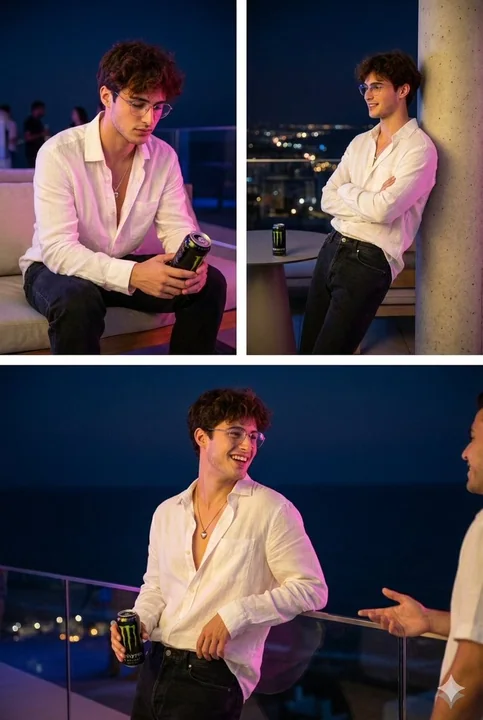 Old Money Style Party on the Night Sea Terrace