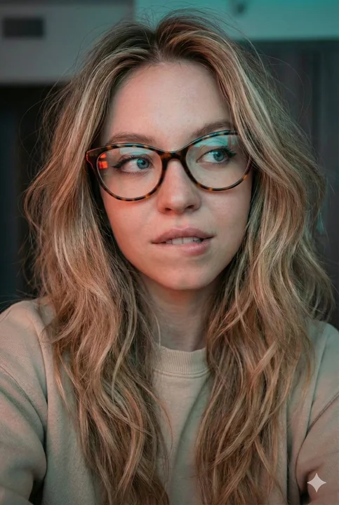 Movie-level cold and warm dual-tone girl self-portrait