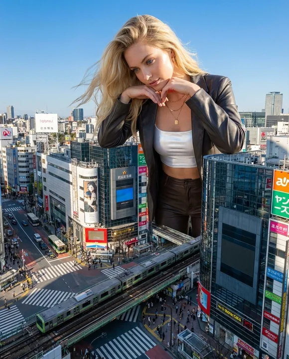 Shibuya Summit: The Blonde Giantess Lazily Looks Down on All