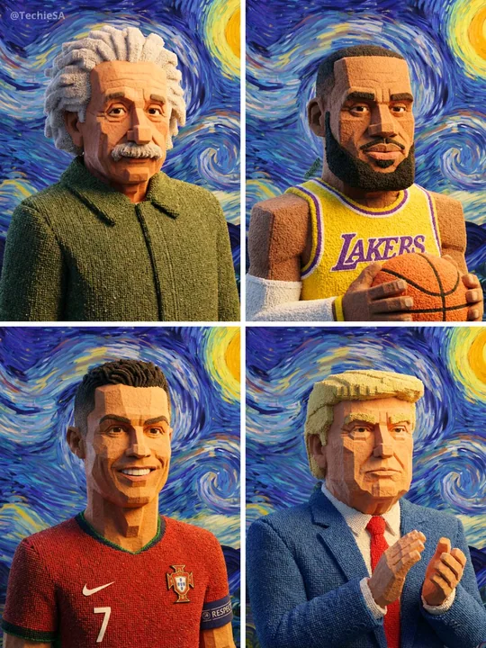 Minimalist Geometric Clay Figure Art