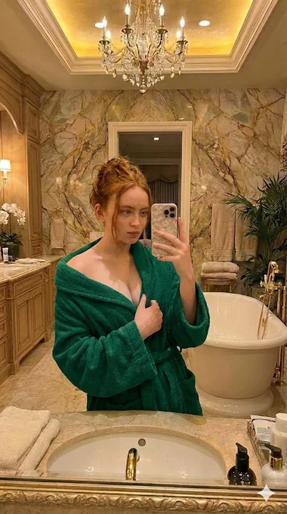 奢华大理石浴室的绝美镜影