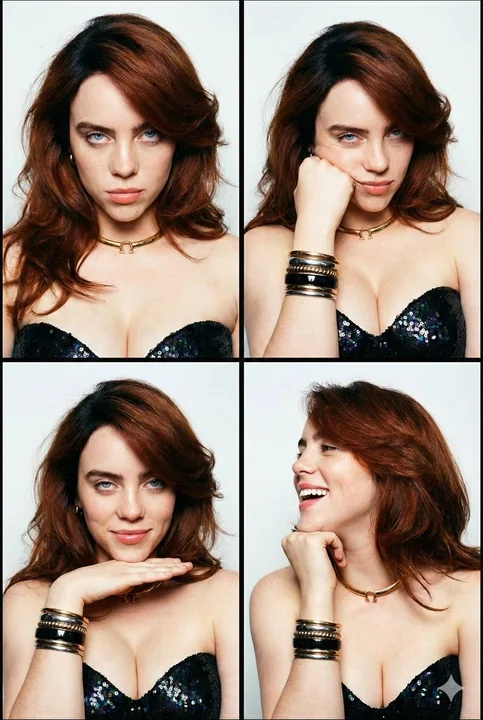 ビルボード・ミリネッキ・スタイルの4枚切りファッションショット