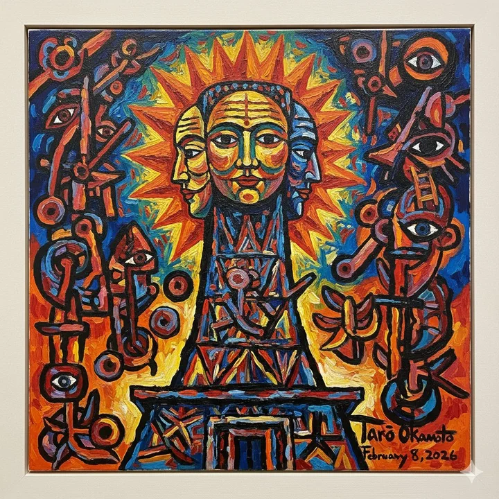 冈本太郎笔下的狂野太阳之塔