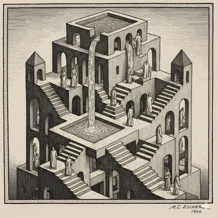 埃舍尔风格视错觉奇画