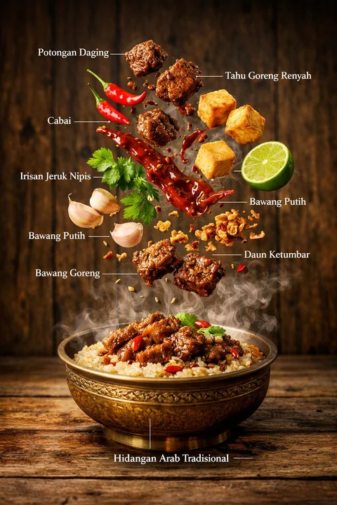 克什米尔羊肉盛宴微距信息图