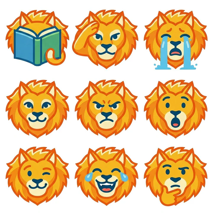 品牌标志化作趣味表情包网格