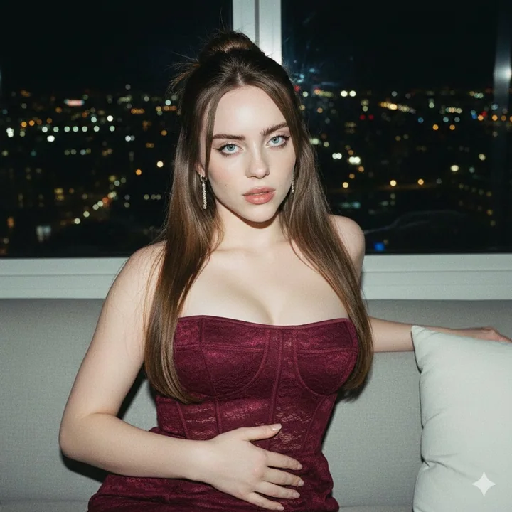 千禧年闪光灯下的暗红蕾丝人像