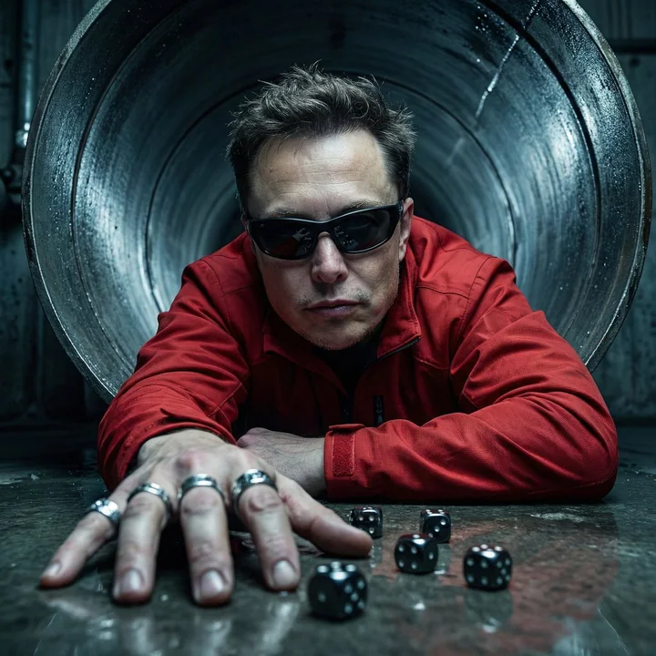 暗黑隧道中的红衣霸气特写