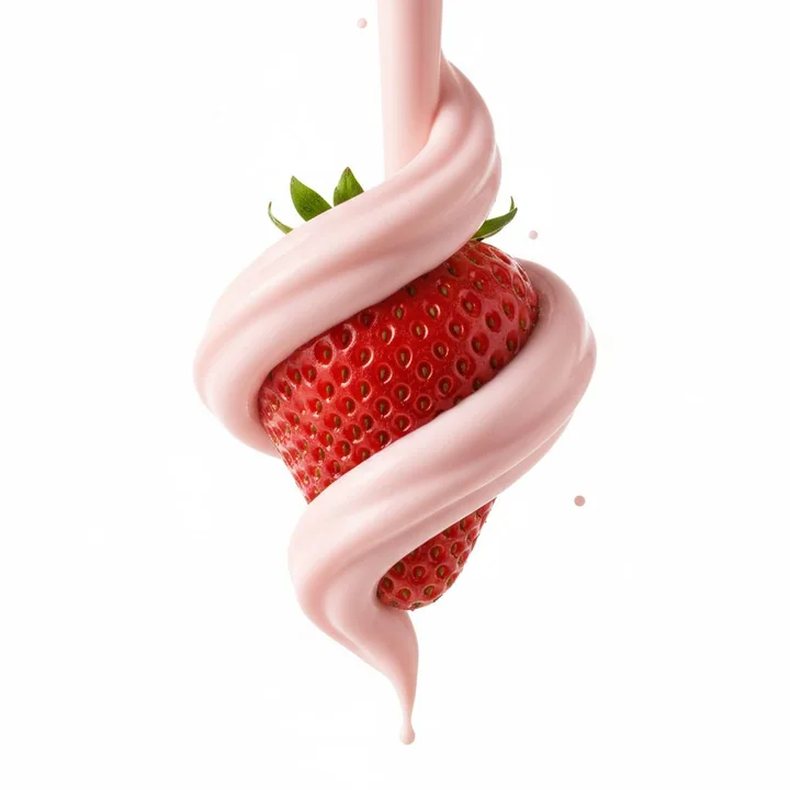 高速定格：蓝莓与酸奶的优雅缠绕