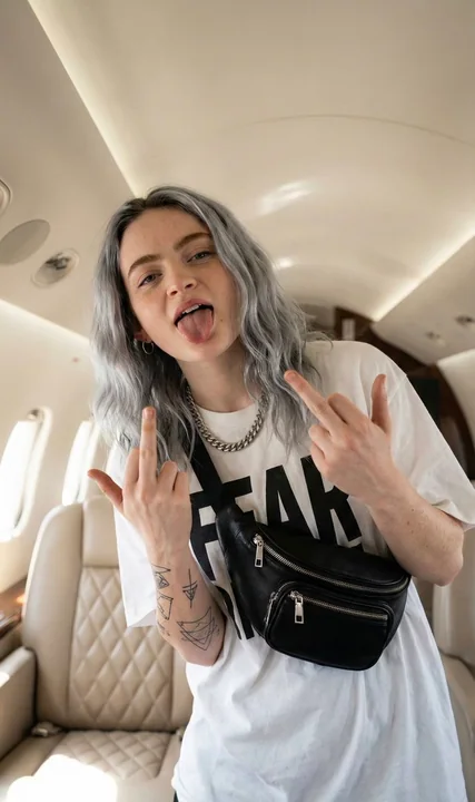 الفتاة المتمردة على الطائرة الخاصة