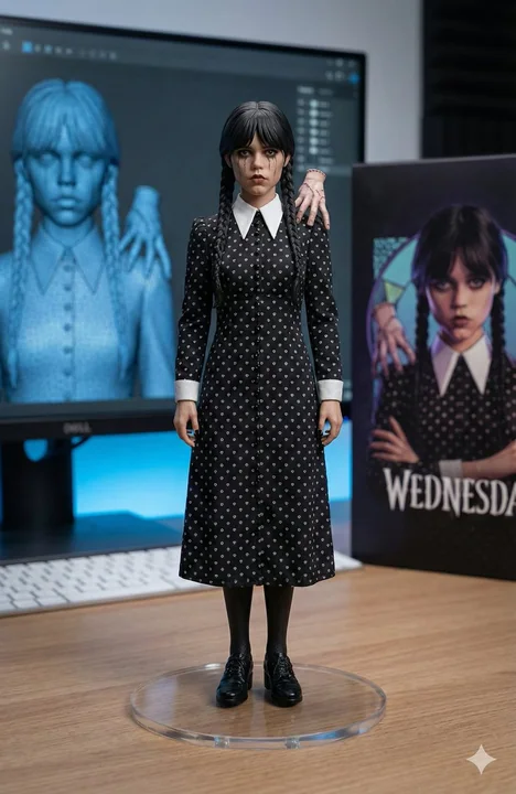 Méticuleuse photographie commerciale en gros plan d'une figurine ultra-réalisée