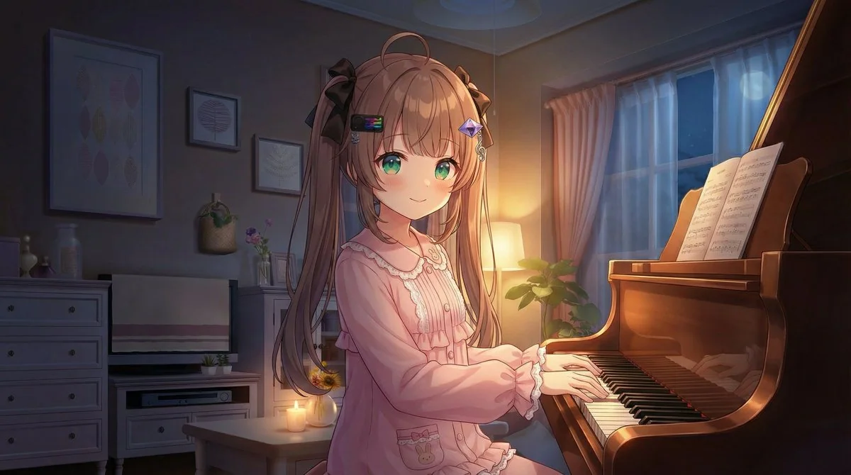 Late-night Piano Moments Under the Warm Lamp