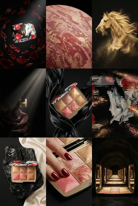 驰骋暗夜的玫瑰马术彩妆幻境