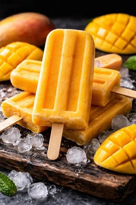 黄金芒果冰棍的清凉诱惑