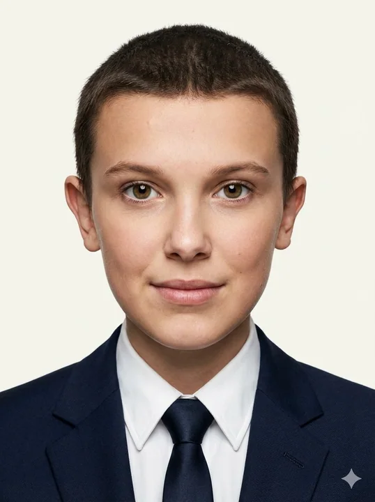 超写实白衬衫证件照