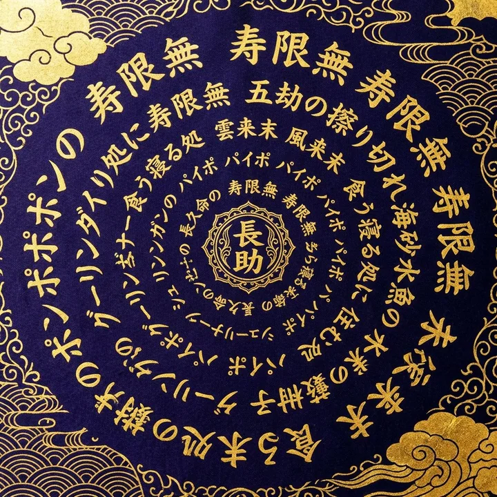 寿限无长名顺时针螺旋排版艺术