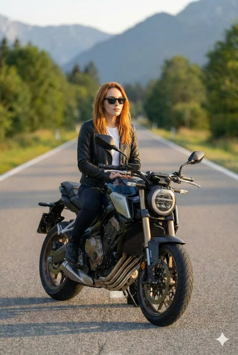 ゴールデン・タイムの公路上のハードボイルドなライダー