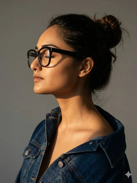 黄金の瞬間の下で静かなサングラスのサイドビュー