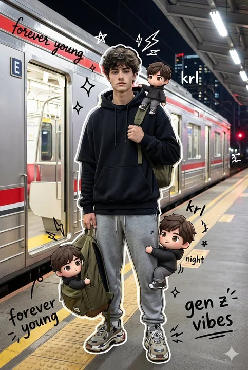 夜幕站台街潮涂鸦大片