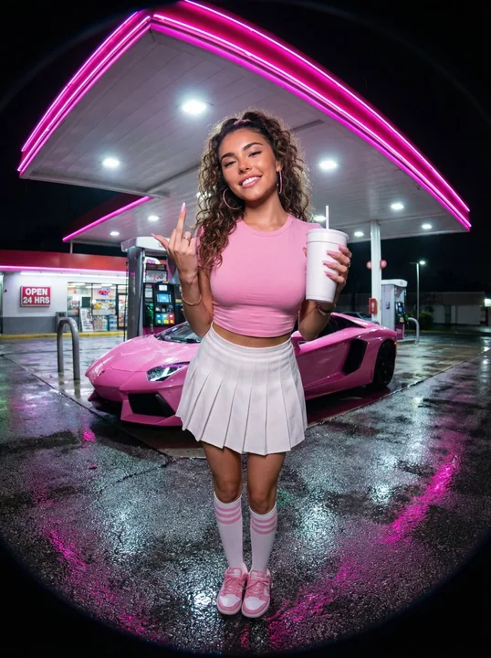 霓虹雨夜下的叛逆歌姬