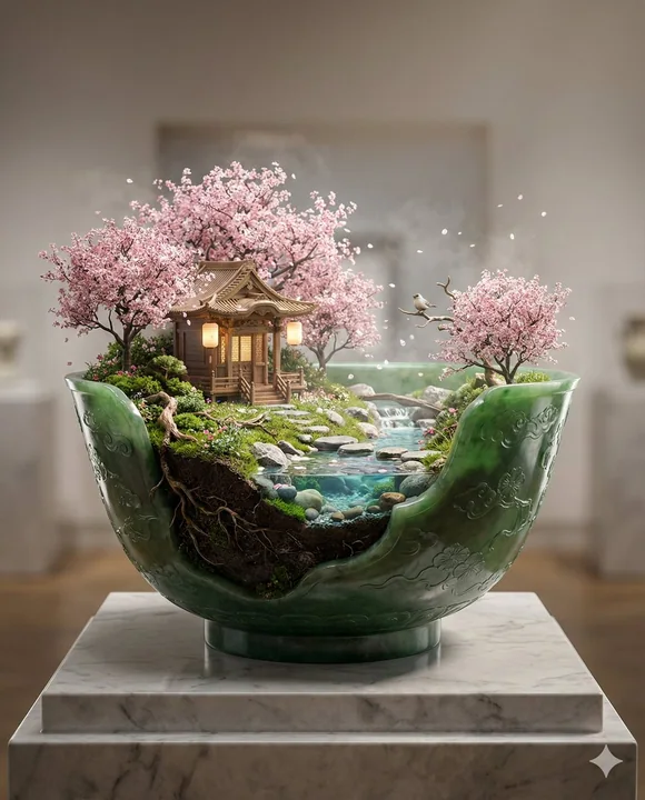 翡翠神龛微缩景观奇观