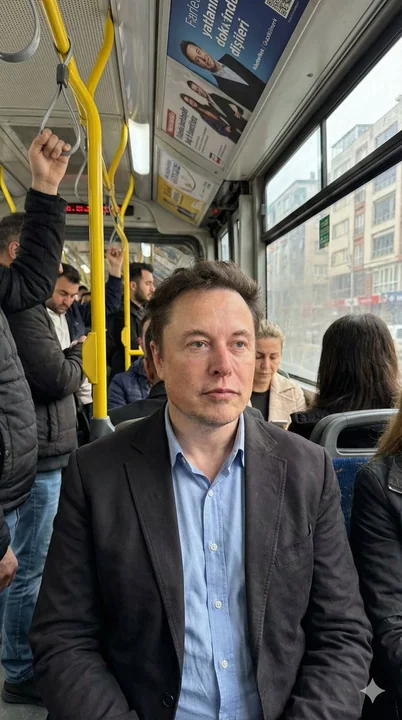 早班公交车上疲倦而平静的通勤者