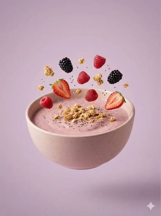 悬浮莓果思慕雪的极简美学