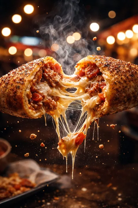 夜市悬浮芝士卷拉丝爆裂