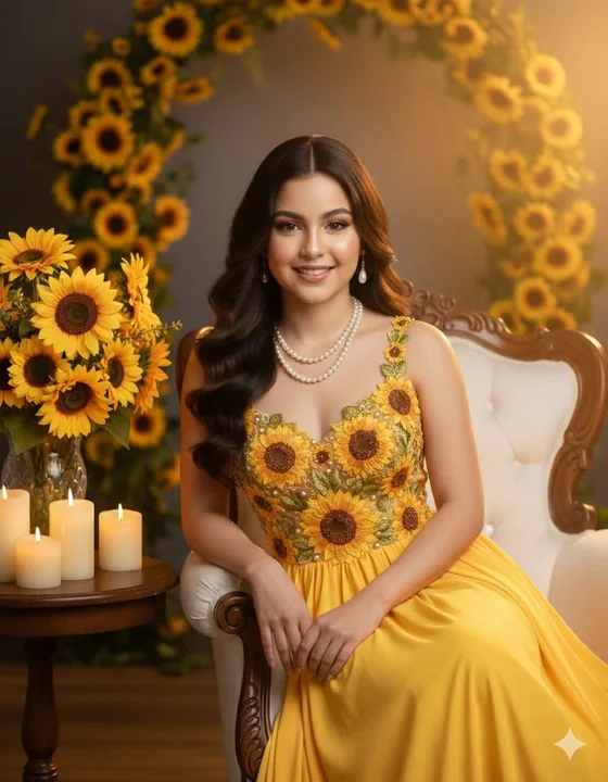 向日葵拱门下的维多利亚丽影