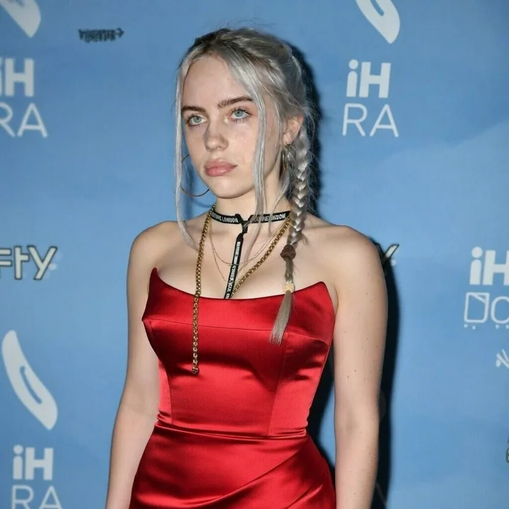 Silver-haired beauty, exquisite satin haute couture