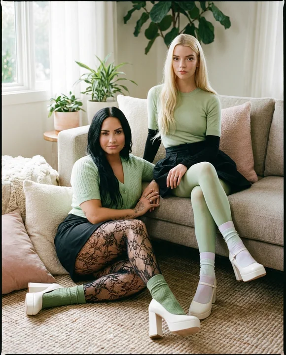 甜酷双姝的温馨客厅光影