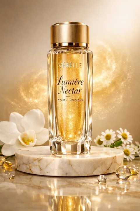 奢华香槟金精华液商业摄影