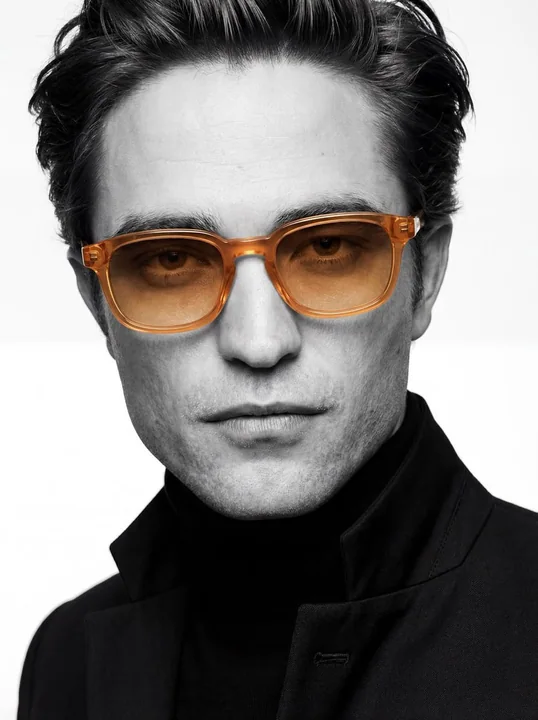 A touch of amber in a minimalist black and white portrait