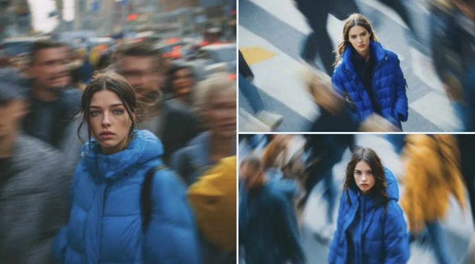 A Quiet Blue Shadow Amidst the Noisy Crowd